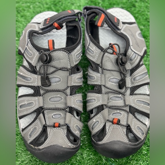 Eddie Bauer Tommy Sport Sandals Gray Men's 11 Water Outdoor Leather‎ - Picture 1 of 6